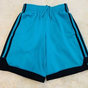Adidas Boys S 8/10 Blue Black Stripe Sport Shorts